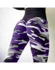 CHRLEISURE Push Up Camo drukowane legginsy kobiety poliester 4 kolory wysokiej talia Legging komfortowy trening dziewczyna Leggi