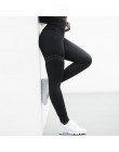 Moda trening legginsy kobiety legginsy z wysokim stanem Fitness Legging poliester oddychająca Patchwork odzież Jeggings 3 kolory