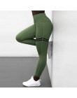 Moda trening legginsy kobiety legginsy z wysokim stanem Fitness Legging poliester oddychająca Patchwork odzież Jeggings 3 kolory