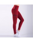 Moda trening legginsy kobiety legginsy z wysokim stanem Fitness Legging poliester oddychająca Patchwork odzież Jeggings 3 kolory