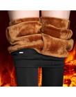 WKOUD zima legginsy kobiety Plus rozmiar wysoka talia Stretch grube Legging stałe Skinny ciepłe aksamitne spodnie ołówek Lady sp