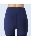 WKOUD zima legginsy kobiety Plus rozmiar wysoka talia Stretch grube Legging stałe Skinny ciepłe aksamitne spodnie ołówek Lady sp