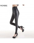 YGYEEG ze sztucznej skóry legginsy z wysokim stanem nowa moda damska Sexy Skinny wysoka elastyczność legginsy spodnie S/M/L/ XL/