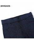 BIVIGAOS kobiety Jeans legginsy dorywczo mody Skinny Slim myte Jeggings cienki wysoki elastyczny Denim Legging ołówek spodnie dl