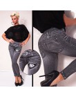 Legginsy do ćwiczeń szary moda w stylu denim Legging kobieta legginsy Trendy Super Deal typ dżinsów Legging dżinsy 989354