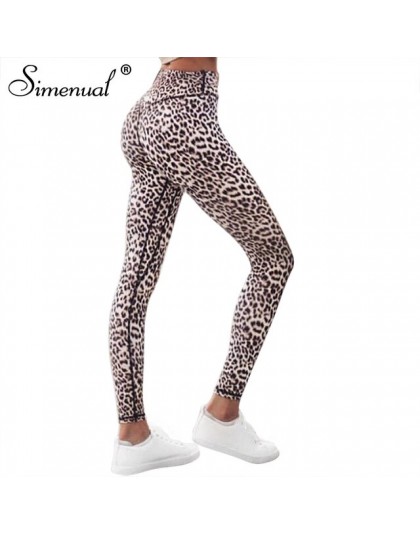 Simenual Harajuku wysokiej talii leopard legginsy kobiety odzież sportowa odzież fitness 2018 athleisure sexy legging odzież spo