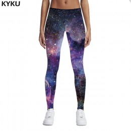 KYKU marka nowy 3D drukuj Galaxy legginsy Fitness legginsy Gothic moda Slim Sexy legginsy kobiety legginsy Push Up kobieta spodn