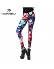 NADANBAO wholelsales nowe mody kobiet legginsy 3D drukowane kolor leginsy fluorescencji rentgenowskiej legginsy spodnie legging 