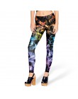 NADANBAO wholelsales nowe mody kobiet legginsy 3D drukowane kolor leginsy fluorescencji rentgenowskiej legginsy spodnie legging 