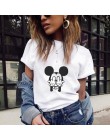 T koszula kobiety 2018 lato mysz tekst drukowanie Tshirt Harajuku Kawaii topy Plus rozmiar Street Wear Camisas Mujer Camiseta Fe