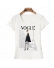 W stylu Vintage Vogue Paris czarny druk dziewczyna koszula moda lato kobiety T koszula nowość na co dzień topy hipster fajne pan