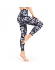 Trening legginsy damskie poliester wysokiej talii kostki długość spodnie Patchwork Push Up kobiet Legging Slim Skinny legginsy s