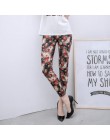 Nowy kwiat róży drukowane legginsy moda Sexy kobiety Lady Slim wysokoelastyczna bawełna spodnie wiele kolorów w stylu spodnie w 
