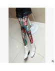 Wiosna 2019 moda dziewczyna Legging elastan aptitud drukuj kwiatowy legginsy leginsy mleko Silk kobiety spodnie liść Tetris odzi