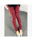 Wiosna 2019 moda dziewczyna Legging elastan aptitud drukuj kwiatowy legginsy leginsy mleko Silk kobiety spodnie liść Tetris odzi