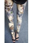 Wiosna 2019 moda dziewczyna Legging elastan aptitud drukuj kwiatowy legginsy leginsy mleko Silk kobiety spodnie liść Tetris odzi