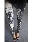 Wiosna 2019 moda dziewczyna Legging elastan aptitud drukuj kwiatowy legginsy leginsy mleko Silk kobiety spodnie liść Tetris odzi