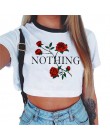 Damska VOGUE list Crop Top z krótkim rękawem koszulki z krótkim rękawem kobiety Brand New koszulka casual topy lato kobiet T kos