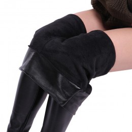 CHRLEISURE XS-5XL Plus rozmiar skórzane zimowe legginsy damskie spodnie wysokiej talii czarne legginsy ciepłe grube aksamitne le
