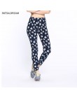 Kobiet legginsy 2019 Fashion Star drukuj wysoka talia Stretch elastyczność legginsy wiosna jesień Slim Skinny legginsy spodnie k