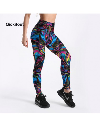 Psychodeliczny styl kolorowe Vortex drukowane legginsy kobiety lato wysokiej talii Sexy siłownia spodnie legginsy długie spodnie