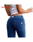 Odzież damska Skinny Slim Push Up długie spodnie jeansowe na co dzień Sexy elastyczna wysoka talia 4 kolory Femme spodnie jeans 