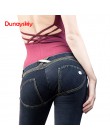 Odzież damska Skinny Slim Push Up długie spodnie jeansowe na co dzień Sexy elastyczna wysoka talia 4 kolory Femme spodnie jeans 