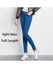 Kobiety dżinsy Plus rozmiar Casual wysoka talia lato jesień Pant Slim Stretch bawełniane spodnie dżinsowe dla kobiety niebieski 