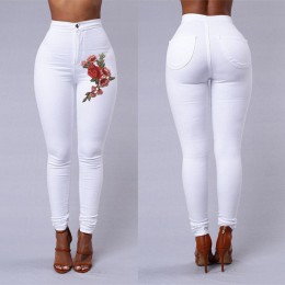 2018 stałe sprane dopasowane dżinsy kobieta wysoka talia nowe spodnie jeansowe Plus rozmiar Push Up spodnie 2018 ciepłe spodnie 