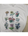 Wildflower koszulki z nadrukami kobiet kwiatowy Print T koszula kobiety słońce roślin tych Tee Unisex T-shirt Grunge 90 s moda p