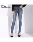 Tataria Skinny dopasowane dżinsy dla kobiet w stylu Vintage styl czarne kobiety dżinsy kobiet Denim ołówek spodnie Stretch korea