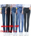 Tataria Skinny dopasowane dżinsy dla kobiet w stylu Vintage styl czarne kobiety dżinsy kobiet Denim ołówek spodnie Stretch korea