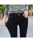 Tataria Skinny dopasowane dżinsy dla kobiet w stylu Vintage styl czarne kobiety dżinsy kobiet Denim ołówek spodnie Stretch korea