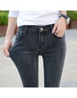 Tataria Skinny dopasowane dżinsy dla kobiet w stylu Vintage styl czarne kobiety dżinsy kobiet Denim ołówek spodnie Stretch korea