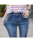 Tataria Skinny dopasowane dżinsy dla kobiet w stylu Vintage styl czarne kobiety dżinsy kobiet Denim ołówek spodnie Stretch korea