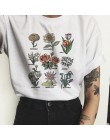 Wildflower koszulki z nadrukami kobiet kwiatowy Print T koszula kobiety słońce roślin tych Tee Unisex T-shirt Grunge 90 s moda p