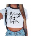 Damska VOGUE list Crop Top z krótkim rękawem koszulki z krótkim rękawem kobiety Brand New koszulka casual topy lato kobiet T kos