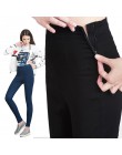 Dżinsy kobieta jesień lato wysoka talia Plus rozmiar odcinek pełnej długości Skinny Slim spodnie jeansowe dla kobiet 4XL 5XL 6XL