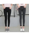 2019 wiosna jesień kobiety kostki kostki czarne dżinsy studenci Stretch Skinny szczupła ołówek kobiece spodnie jeansowe damskie 