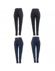 Wysokiej talii dżinsy dla kobiet Slim Stretch Denim Jean Bodycon Tassel pas bandaż Skinny Push Up dżinsy kobieta