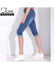 Tom Hagen 2019 lato Skinny Jeans Woman spodnie o wysokiej talii dżinsy kobiet Plus Size kobiet Denim kobiet Stretch kolano długo