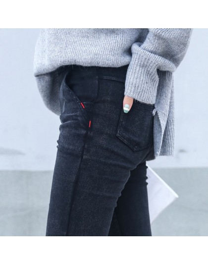 Skinny Jeans kobieta 2019 nowa wiosna mody chłopak myte elastyczne spodnie dżinsowe ołówek Slim spodnie capri imitacja Jean Femm