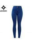 1894 Youaxon kobiet marki nowy High Street niebieski wysokiej talii Skinny spodnie jeansowe dżinsy dla kobiet Jean darmowa wysył