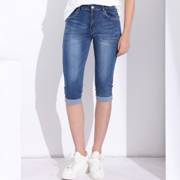 Tom Hagen 2019 lato Skinny Jeans Woman spodnie o wysokiej talii dżinsy kobiet Plus Size kobiet Denim kobiet Stretch kolano długo