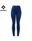 1894 Youaxon kobiet marki nowy High Street niebieski wysokiej talii Skinny spodnie jeansowe dżinsy dla kobiet Jean darmowa wysył