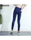 BIVIGAOS wiosna jesień kobiety proste podstawowe dżinsy elastyczne spodnie jeansowe ołówek Jean legginsy spodnie Jeggings dla ko