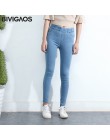 BIVIGAOS wiosna jesień kobiety proste podstawowe dżinsy elastyczne spodnie jeansowe ołówek Jean legginsy spodnie Jeggings dla ko