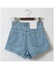 Vintage Denim szorty damskie wysokiej talii walcowane Hem Denim Shorts dziewczyny Sexy mankiet spodenki dżinsowe Plus Size dziew