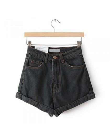 Vintage Denim szorty damskie wysokiej talii walcowane Hem Denim Shorts dziewczyny Sexy mankiet spodenki dżinsowe Plus Size dziew