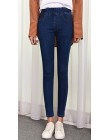 Dżinsy kobieta wysoka talia plus rozmiar skinny czarny niebieski kieszeń mama dżinsy Denim ołówek spodnie 6XL